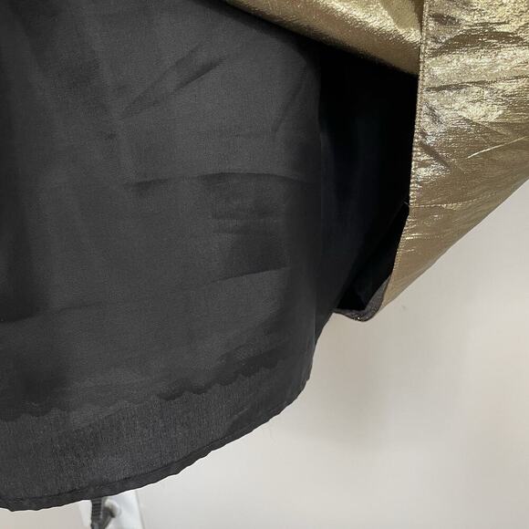 Vintage Gunne Sax Dress Size 5/6 Black Velvet Bodice Gold Lame Victorian Formal - Picture 11 of 13